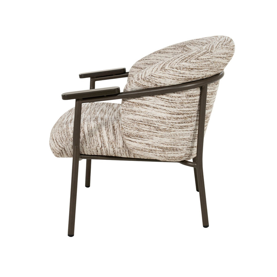 Fauteuil Myla – metaal, foam & stof