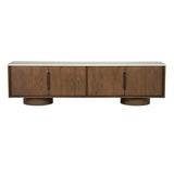 TV-meubel Leandro 180 cm 4 deuren – eikenfineer & keramiek