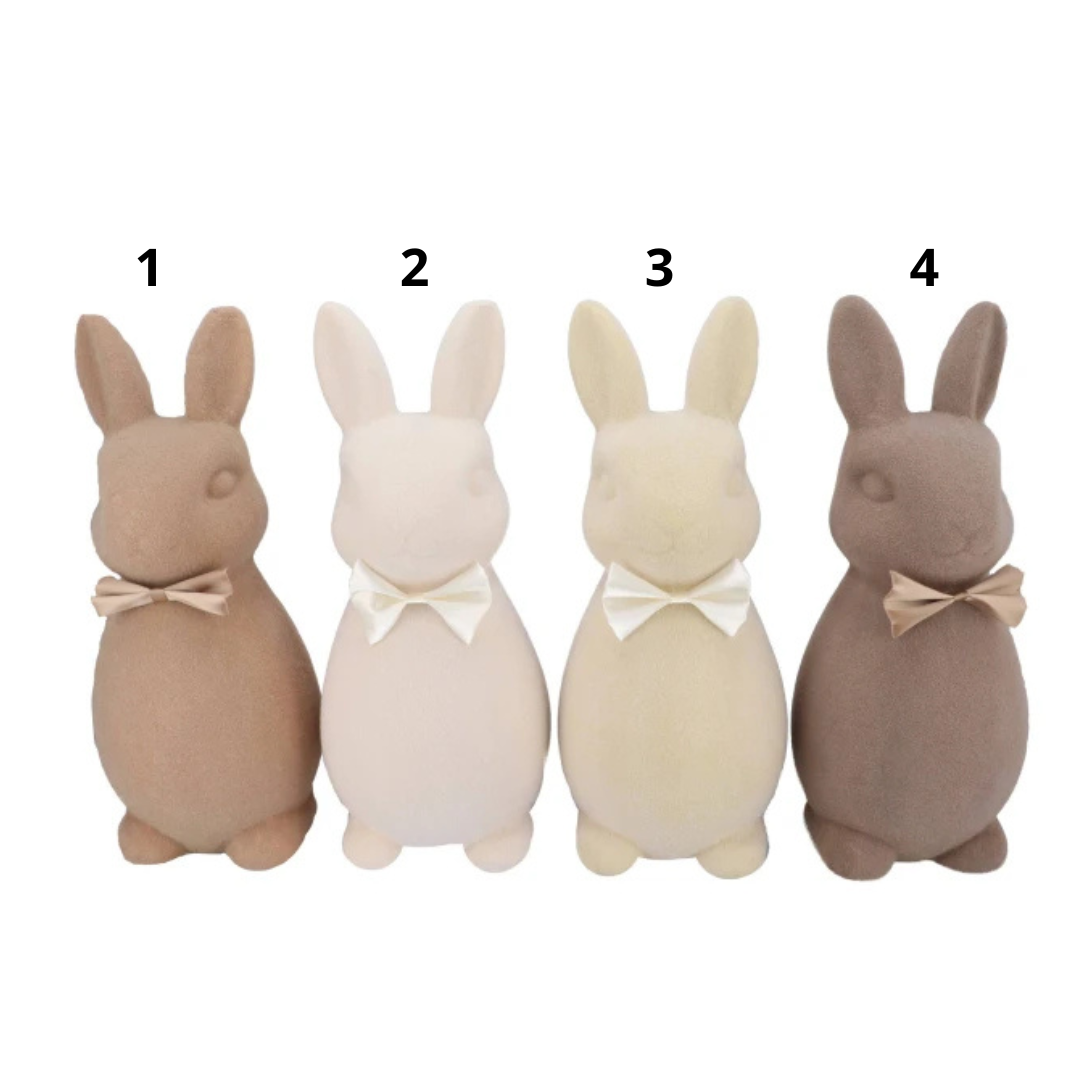 Paashaas Flock XL 63 cm – Luxe Paasdecoratie