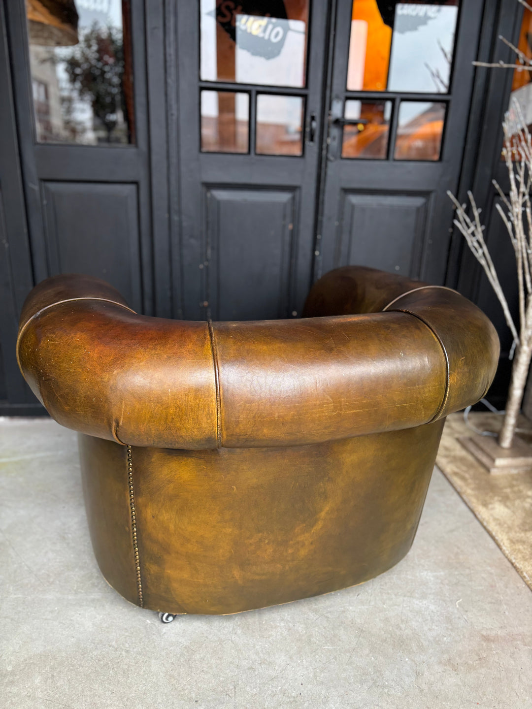 Runderleren Fatboy Fauteuil