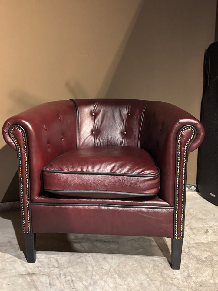 Klassieke Oxblood Rode Clubfauteuil izgs