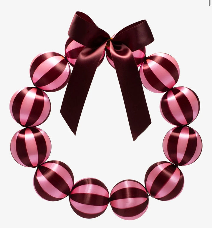 Vondels kerstballen krans burgundy