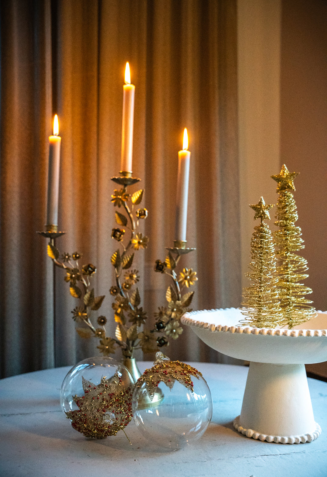 Glitter gouden kerstboom