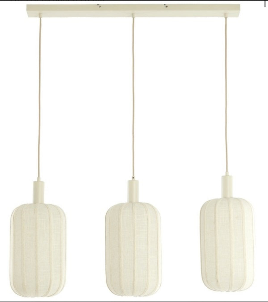 Hanglamp 3L scanda linnen cream