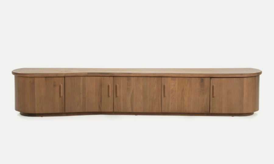 TV meubel Josh – eikenhout & eikenfineer bruin 180cm