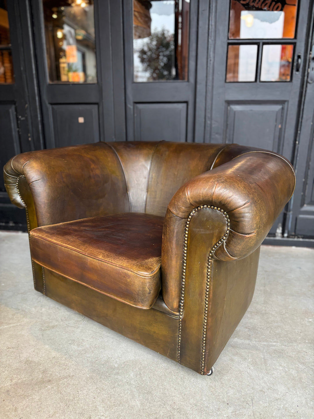 Runderleren Fatboy Fauteuil