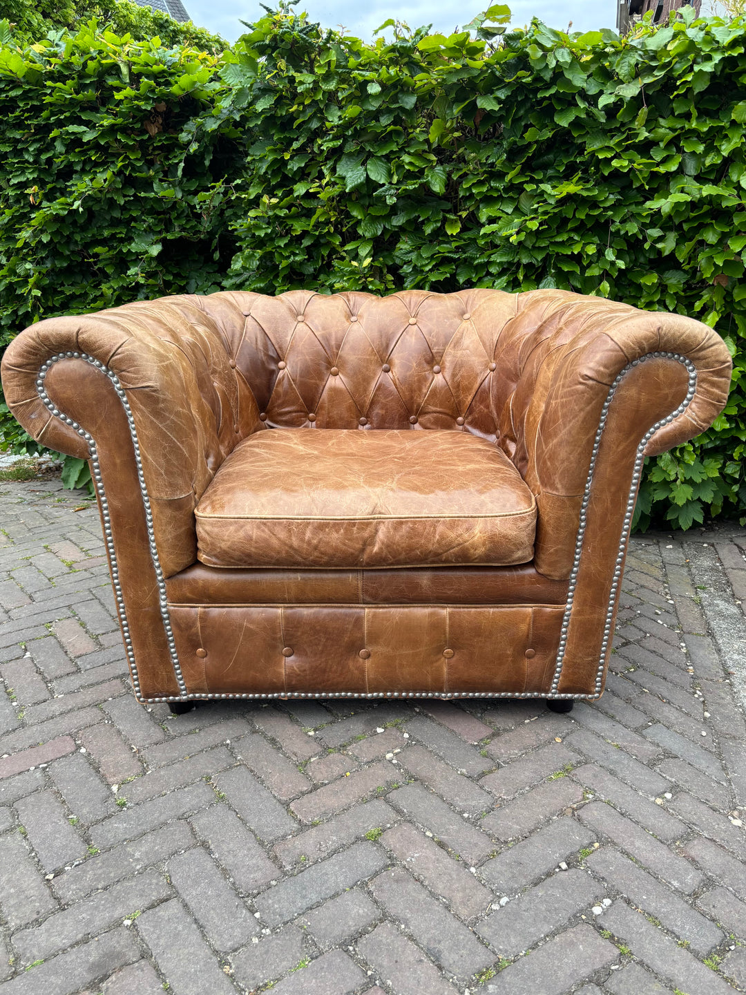 Stoere Vintage Chesterfield Clubfauteuil