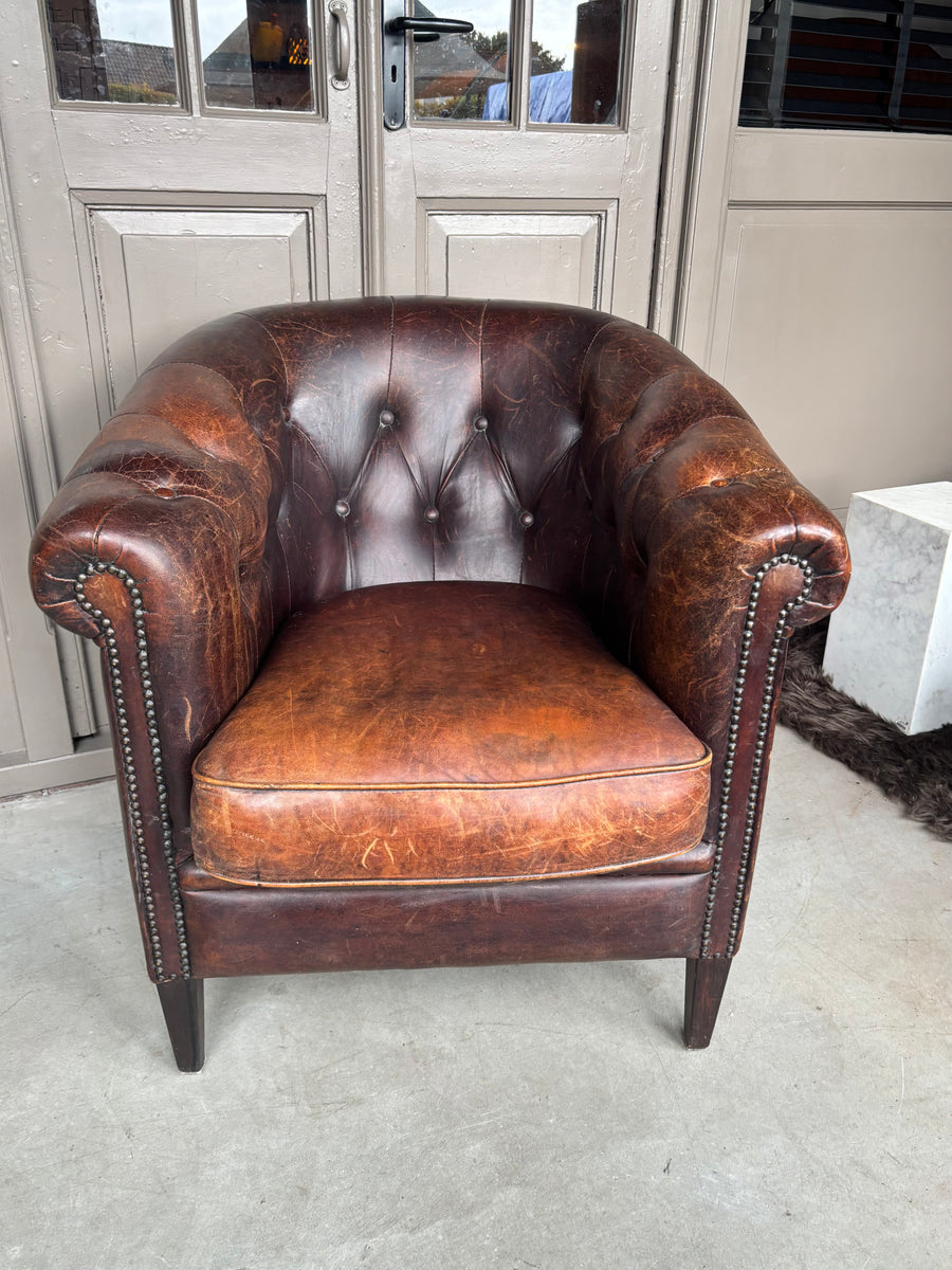 Schapenleren Clubfauteuil