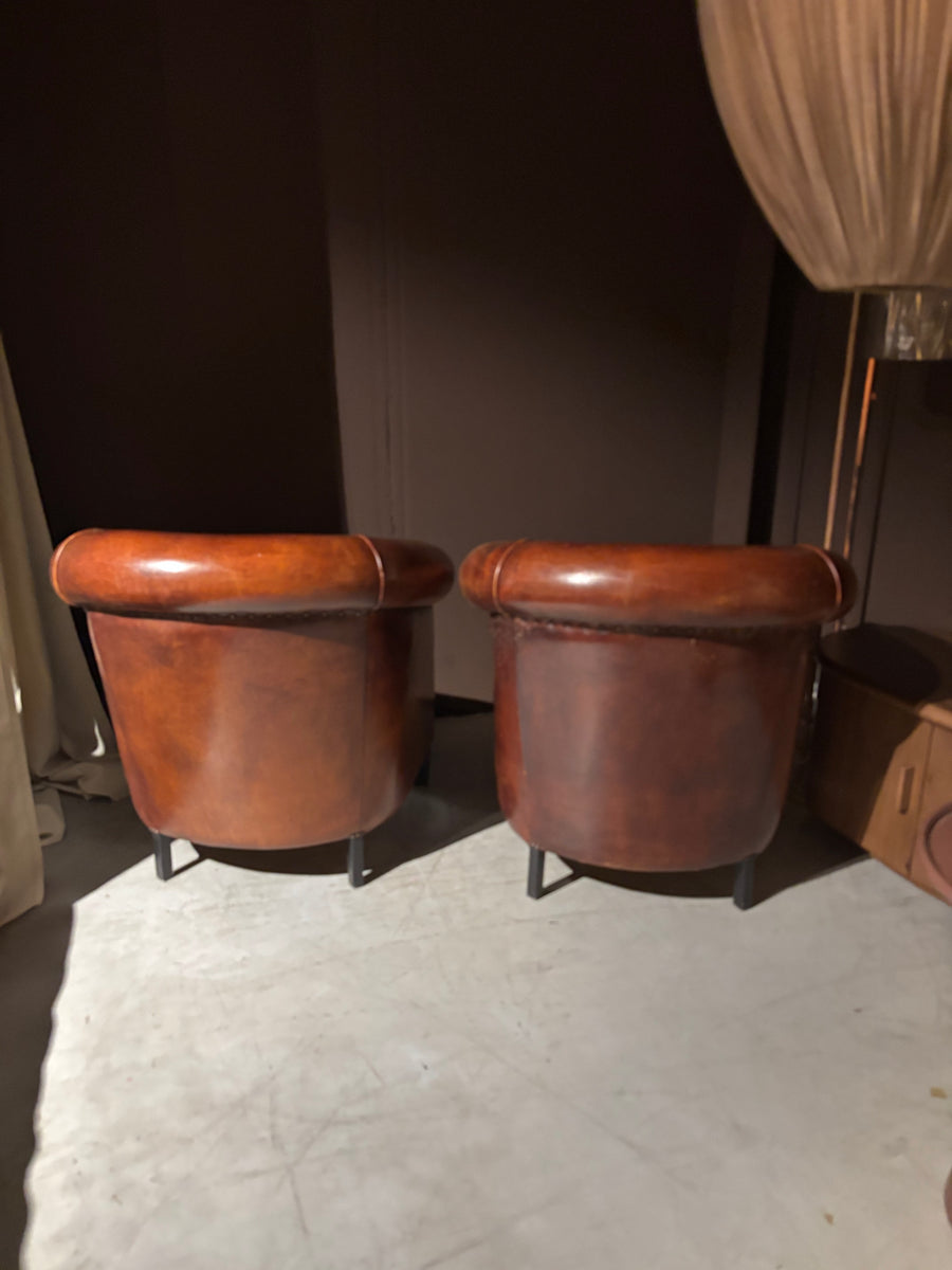 Set Vintage Schapenleren Fauteuils Lounge Atelier