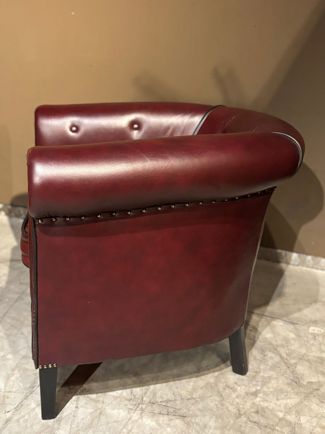 Klassieke Oxblood Rode Clubfauteuil izgs