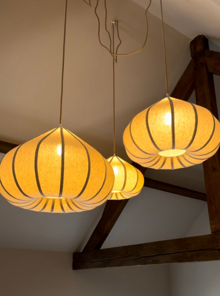 Hanglamp Ø60x42,5 cm ZUBEDA linnen naturel