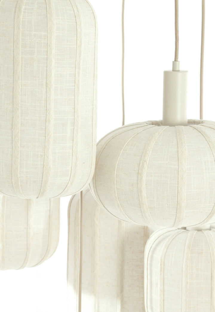 Hanglamp 3L scanda linnen cream