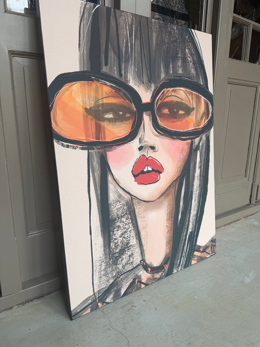 Sunny Orange - Moderne Wanddecoratie Wandkleed