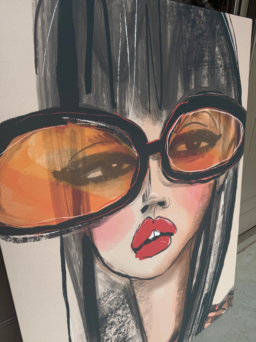 Sunny Orange - Moderne Wanddecoratie Wandkleed