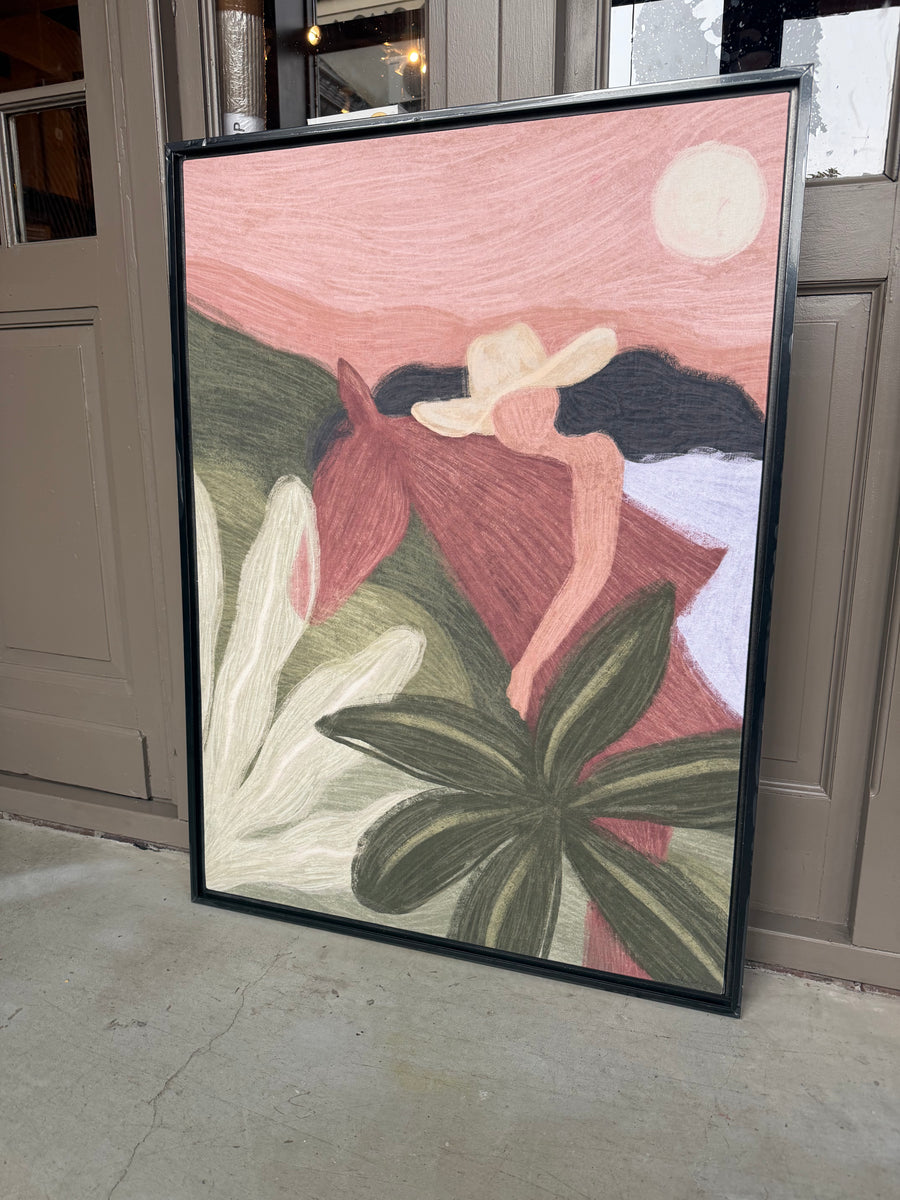 Horse Sunset - Moderne Wanddecoratie |Wandkleed