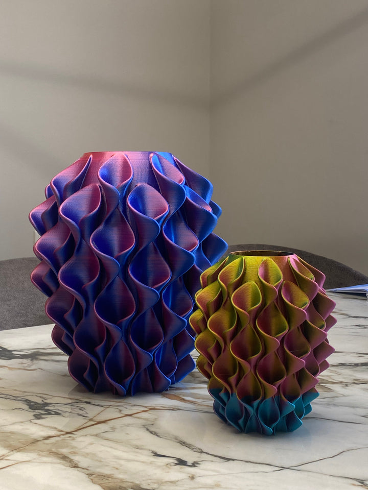 Luxe 3D Designvaas in Kameleontinten – Uniek & Kleurrijk