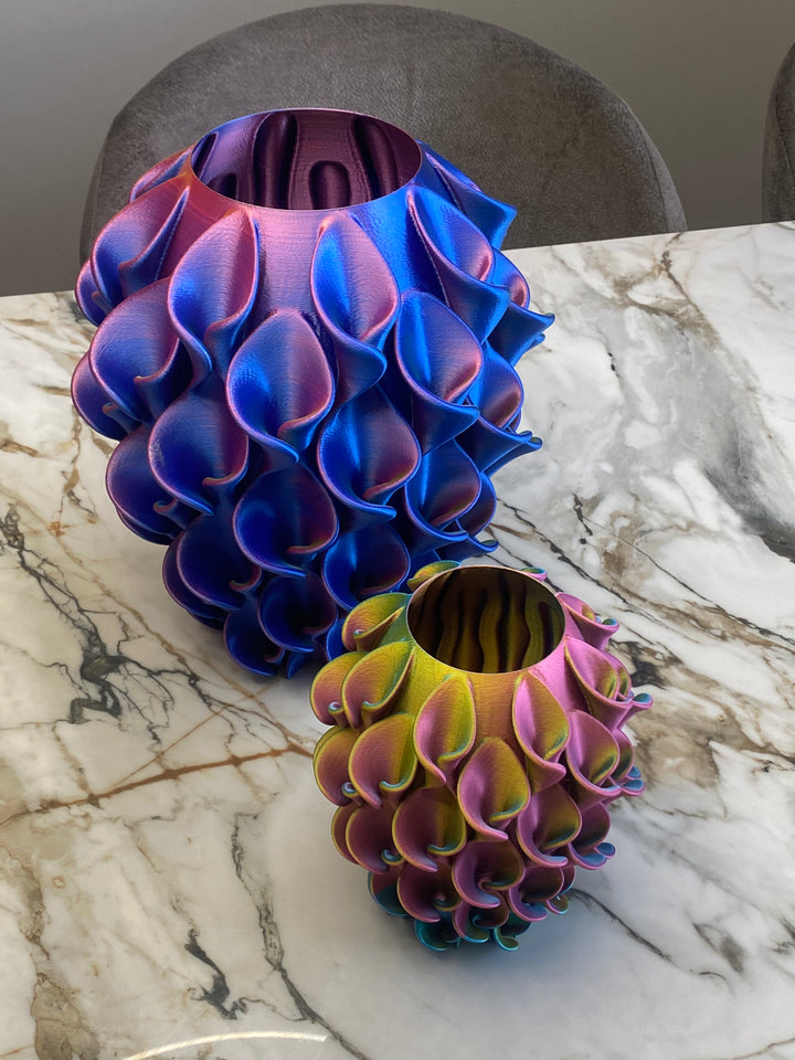 Luxe 3D Designvaas in Kameleontinten – Uniek & Kleurrijk