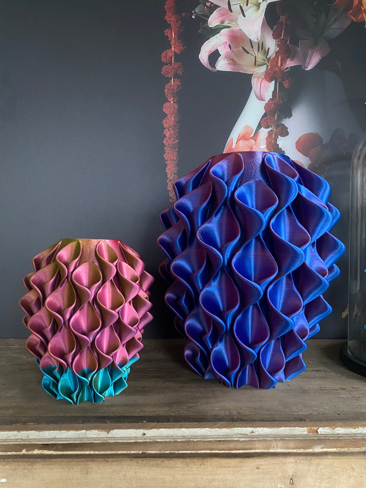 Luxe 3D Designvaas in Kameleontinten – Uniek & Kleurrijk