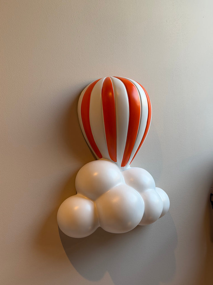 3D Ballon Wanddecoratie – Resin Luchtballon met Wolk
