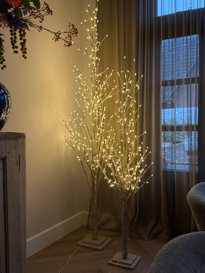 Kerst Champagne LED Glitterboom – Luxe Decoratieboom