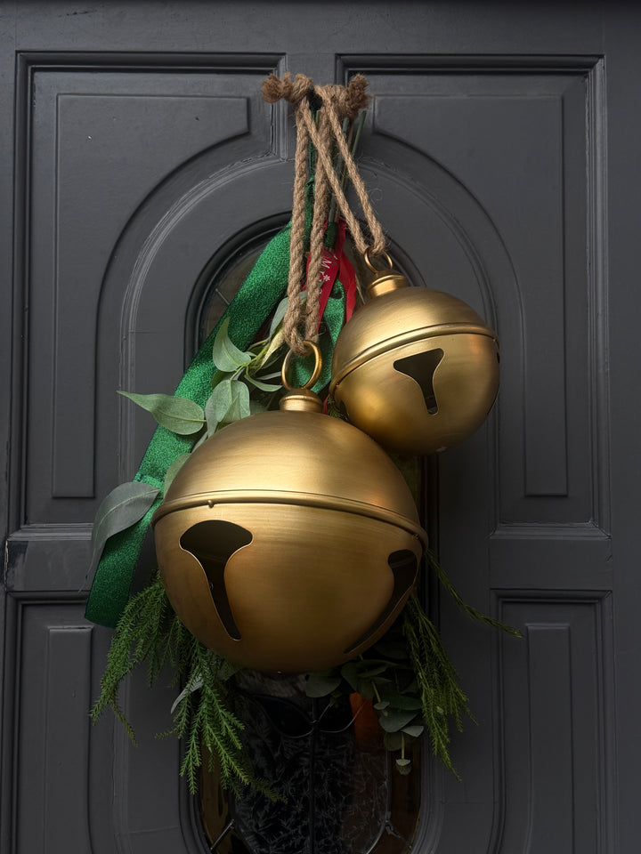Luxe Metalen Kerstbellen – Goud