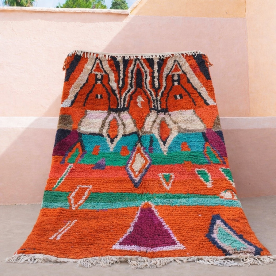 Authentiek Marokkaans Berber vloerkleed – Warmte, kleur en karakter (300 x 200 cm)