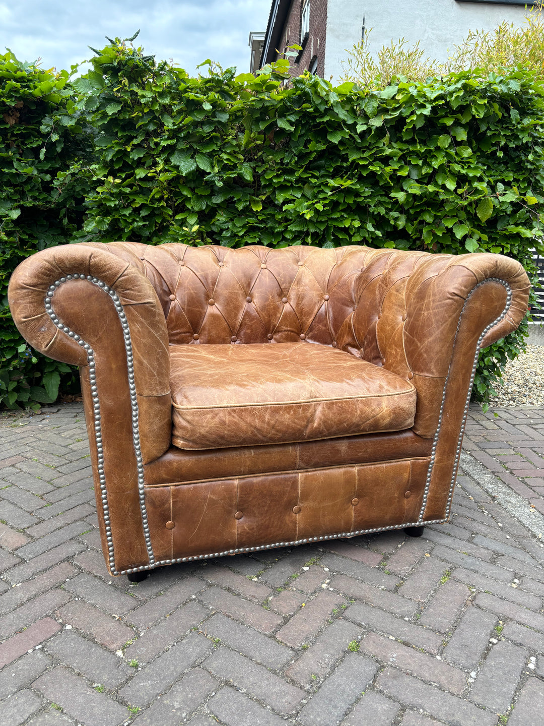 Stoere Vintage Chesterfield Clubfauteuil
