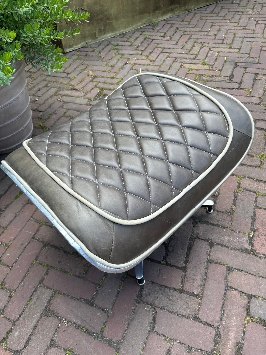 Aviator Retro Lounge Fauteuil met Ottoman