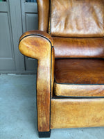 Antieke Schapenleren fauteuil - Lounge Atelier