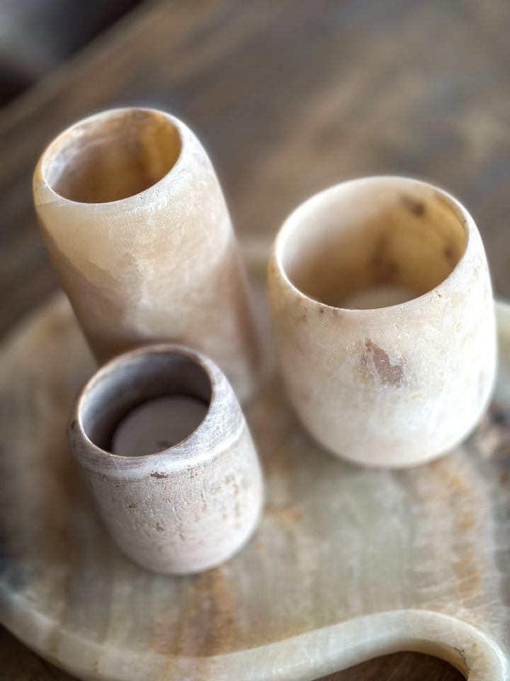 Onyx waxine lichthouder