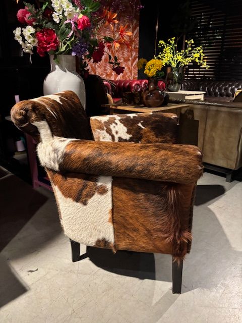 Koeienhuid Fauteuil Vintage