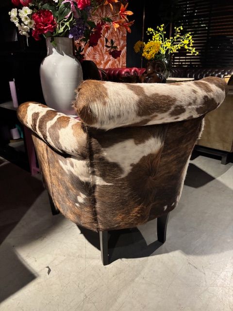 Koeienhuid Fauteuil Vintage