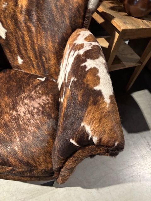 Koeienhuid Fauteuil Vintage
