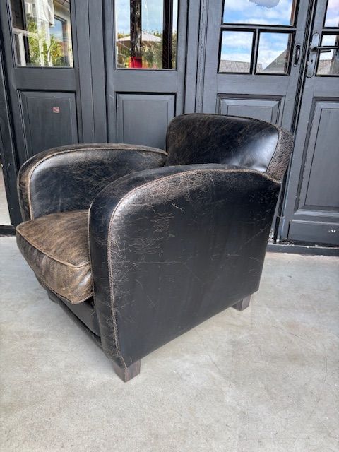 2 Vintage Generfde Fauteuils Rofra