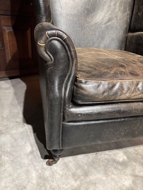 Runderleren Oorfauteuil Merk Rofra