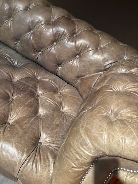 Vintage Antieke Chesterfield Bank