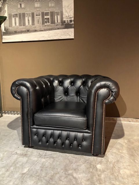 Engelse Chesterfield Clubfauteuil Zgan