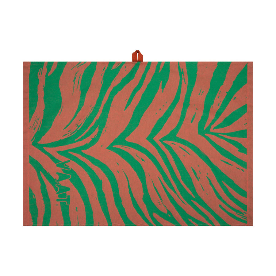 Cadeaudoos met zebra doeken koraal groen
