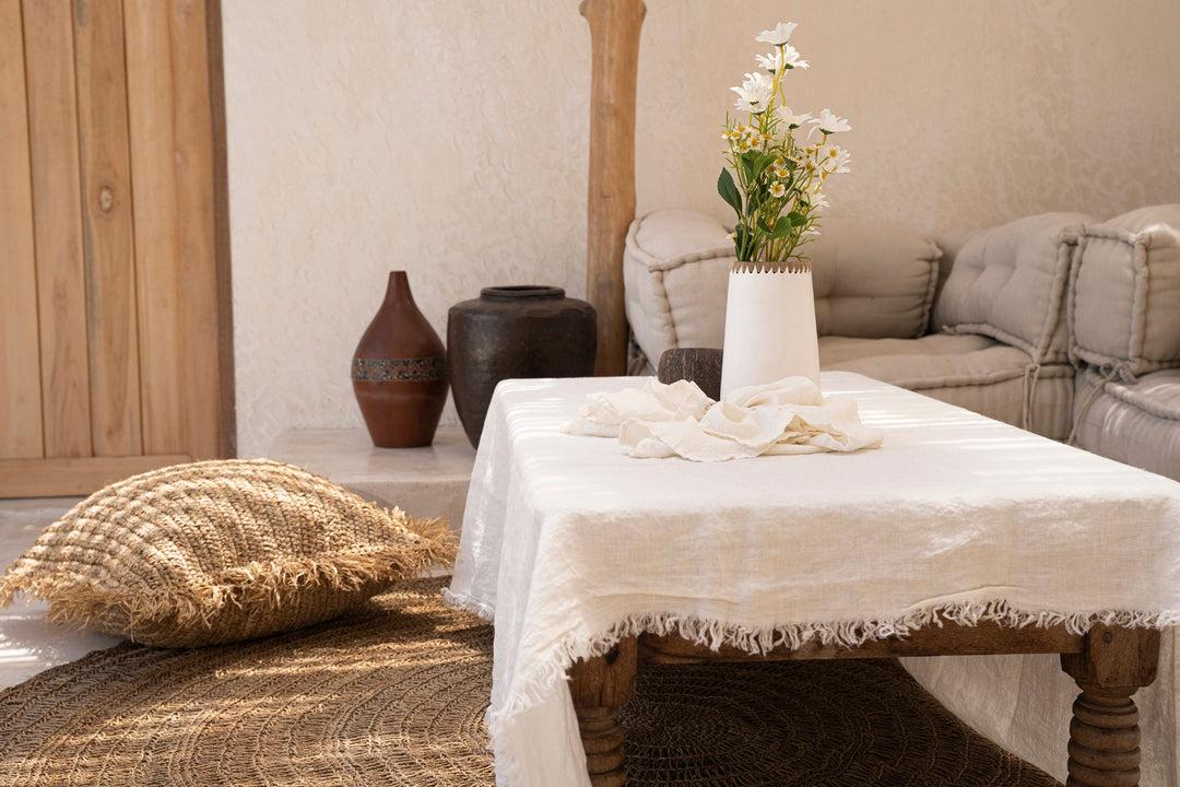 Luxe Linnen Tafelkleed – Wit – 150x250 cm