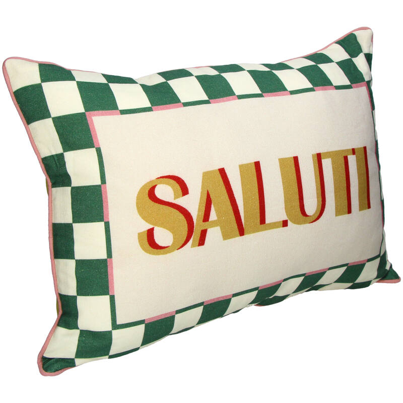 Italiaans Kussen Saluti – Multicolor Katoen