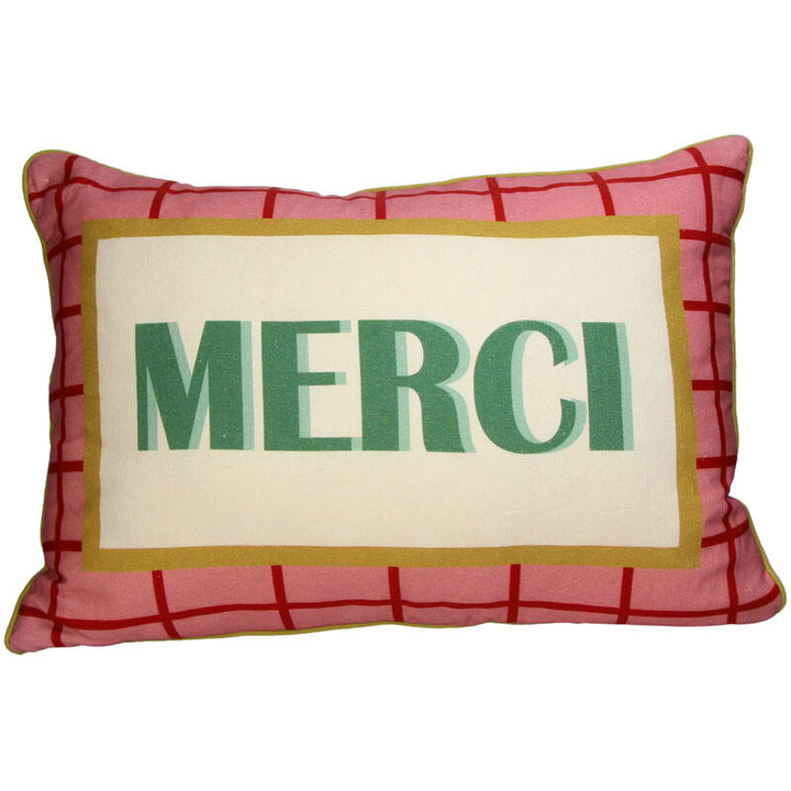 Italiaans Decoratief Kussen Merci – Multicolor Katoen