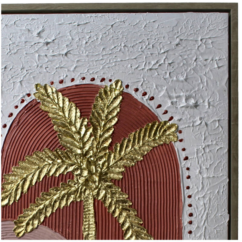 Schilderij “Golden Palms” – Tropische Luxe in 3D