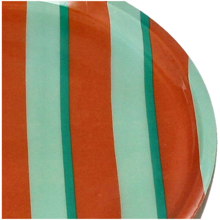 Mangohouten Bord „Stripe” – Rond Design