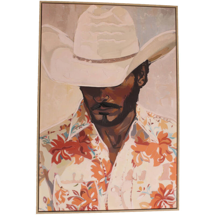 Cowboy Schilderij op Canvas 80x120 cm – Wanddecoratie