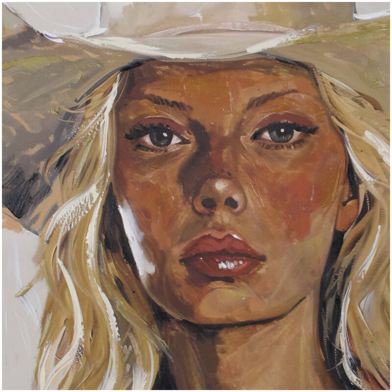 Cowboy Schilderij op Canvas 80x120 cm – Wanddecoratie