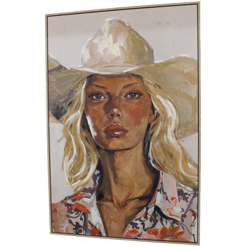 Cowboy Schilderij op Canvas 80x120 cm – Wanddecoratie