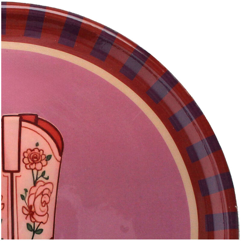 Mangohouten Bord – Rond Decoratief Laars Design