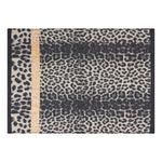 Leopard theedoek zwart zand opgevouwen
