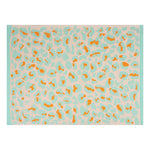 Turquoise theedoek met ophanglus