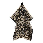Keukenhanddoek leopard zwart zand